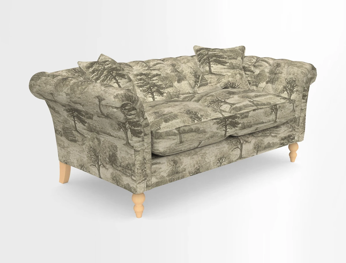 Sudbury Sofa in Linwood Omega Velvet Cognac