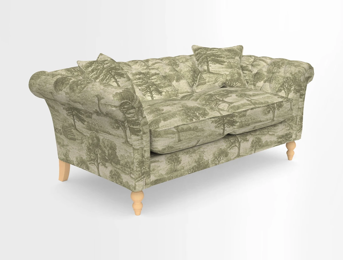 Sudbury Sofa in Linwood Omega Velvet Cognac