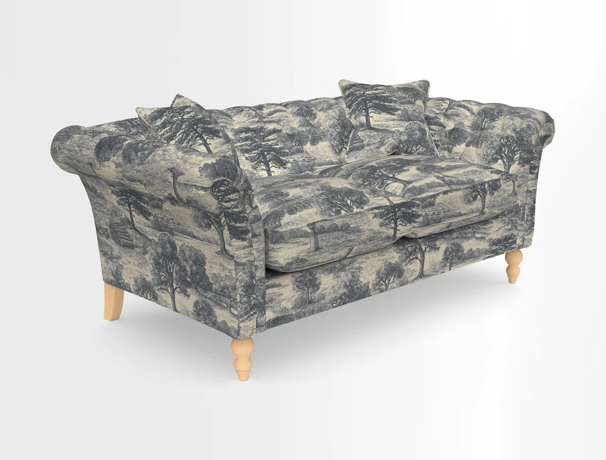 Sudbury Sofa in Linwood Omega Velvet Cognac