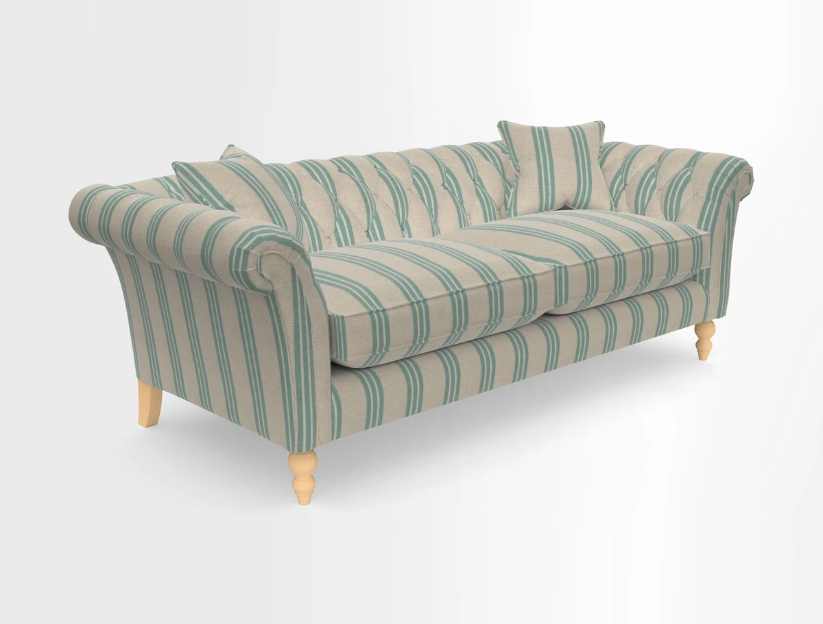 Sudbury 3 Seater Sofa in Linwood Omega Velvet Cognac