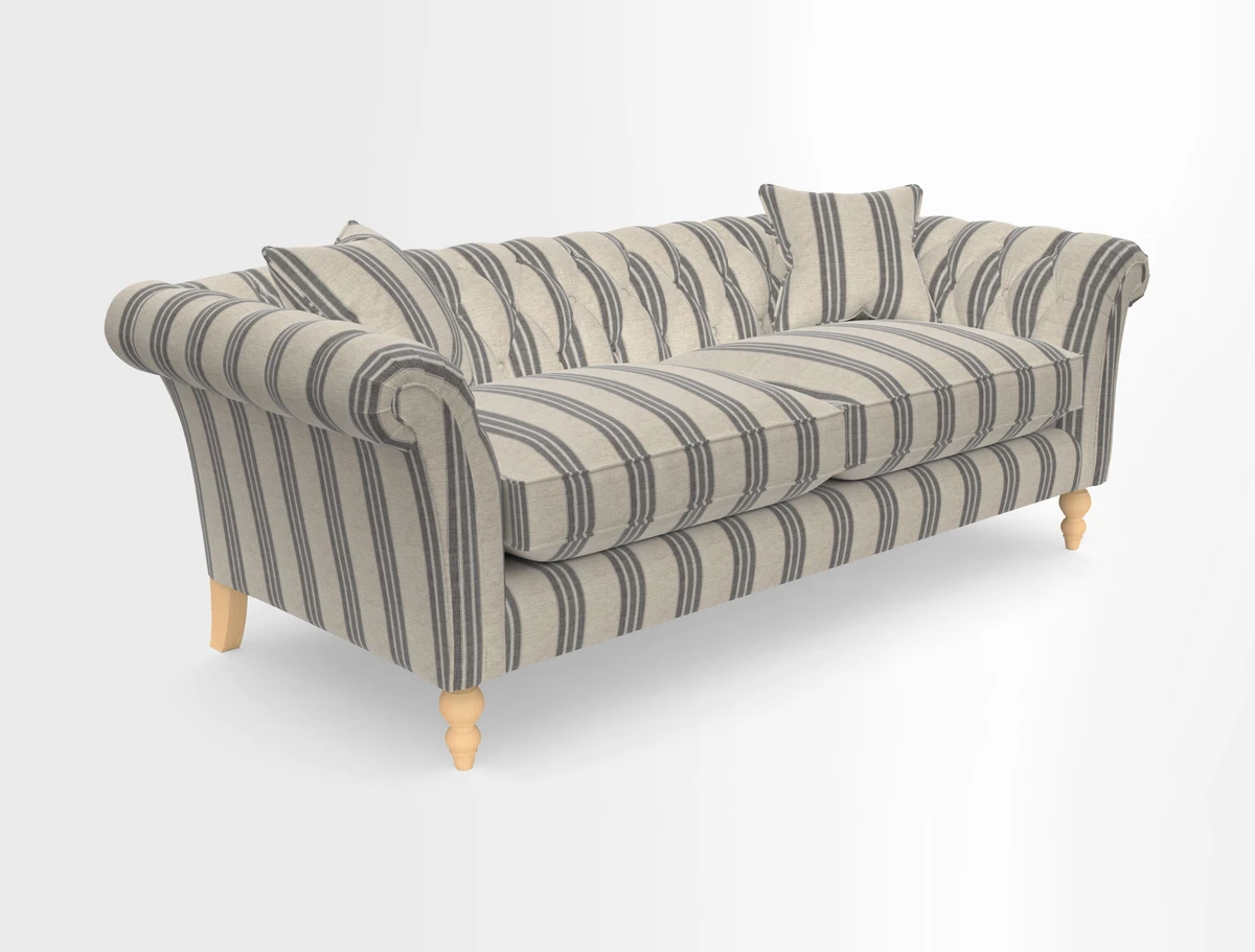 Sudbury 3 Seater Sofa in Linwood Omega Velvet Cognac