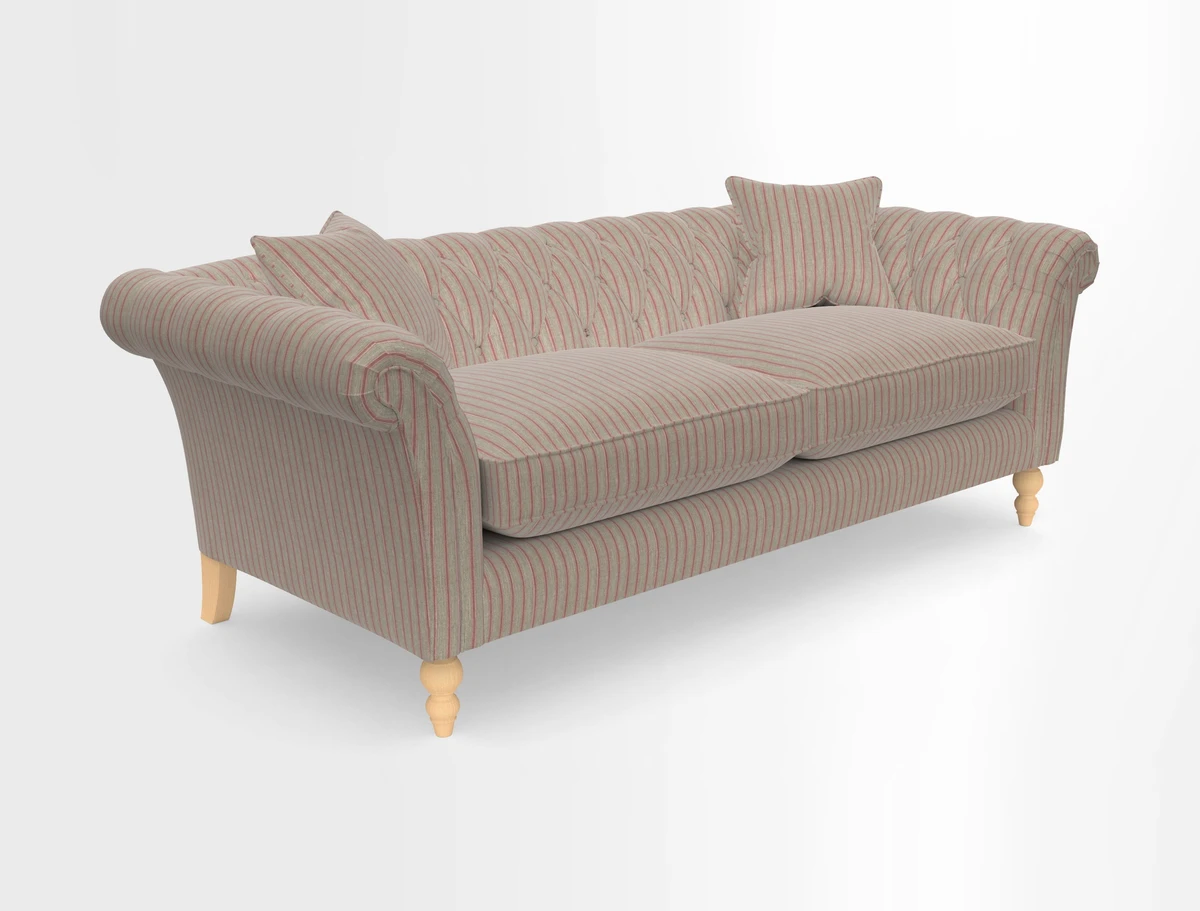 Sudbury 3 Seater Sofa in Linwood Omega Velvet Cognac