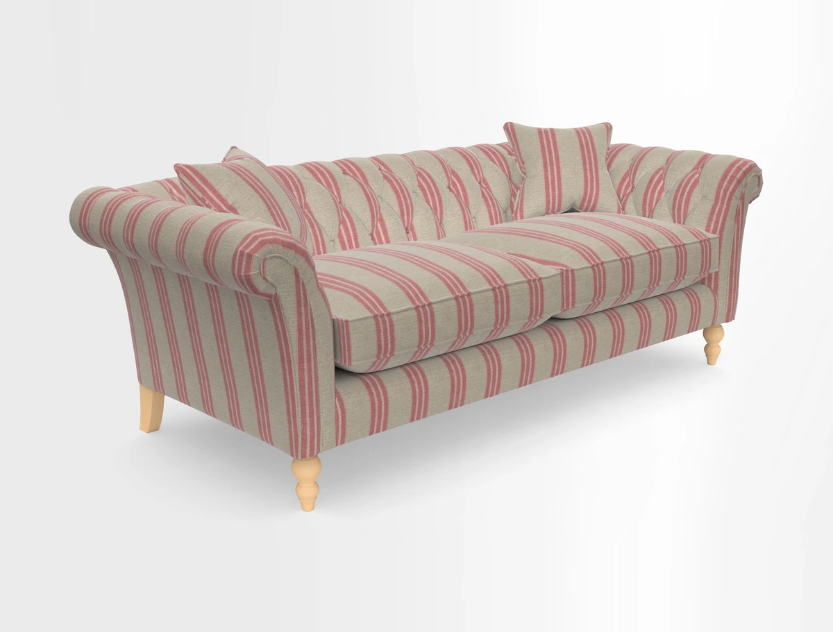 Sudbury 3 Seater Sofa in Linwood Omega Velvet Cognac