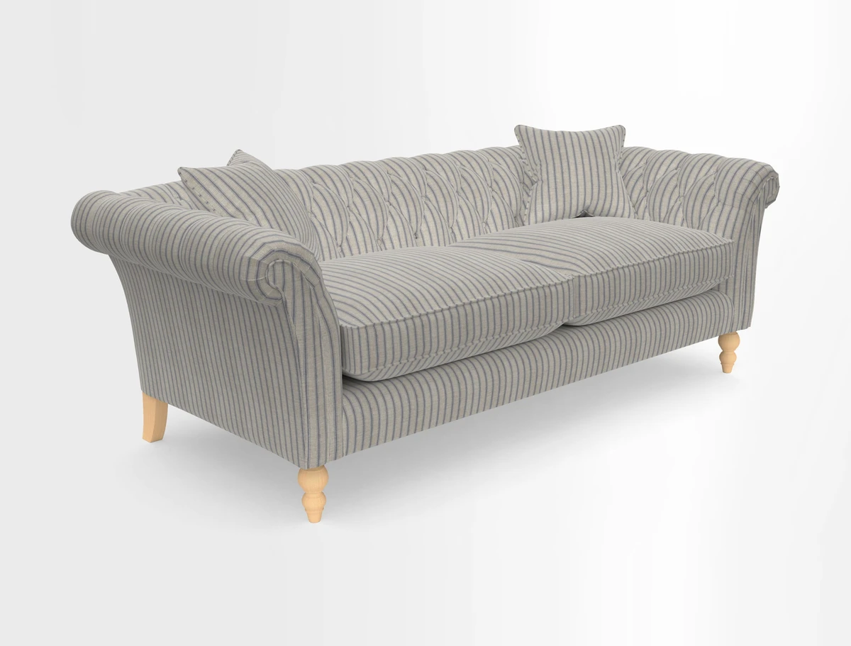 Sudbury 3 Seater Sofa in Linwood Omega Velvet Cognac
