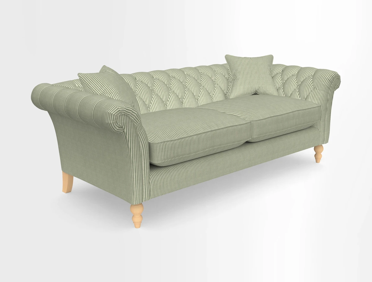 Sudbury 3 Seater Sofa in Linwood Omega Velvet Cognac