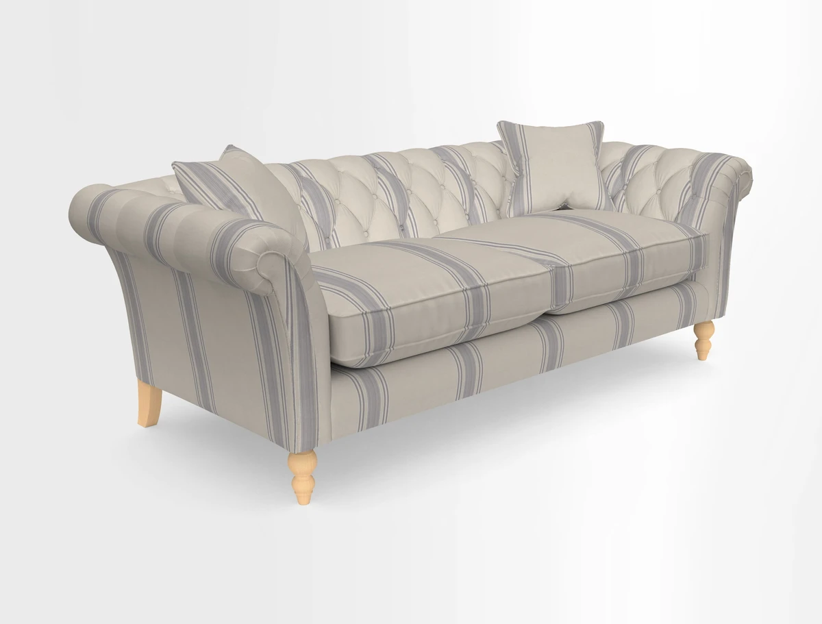 Sudbury 3 Seater Sofa in Linwood Omega Velvet Cognac