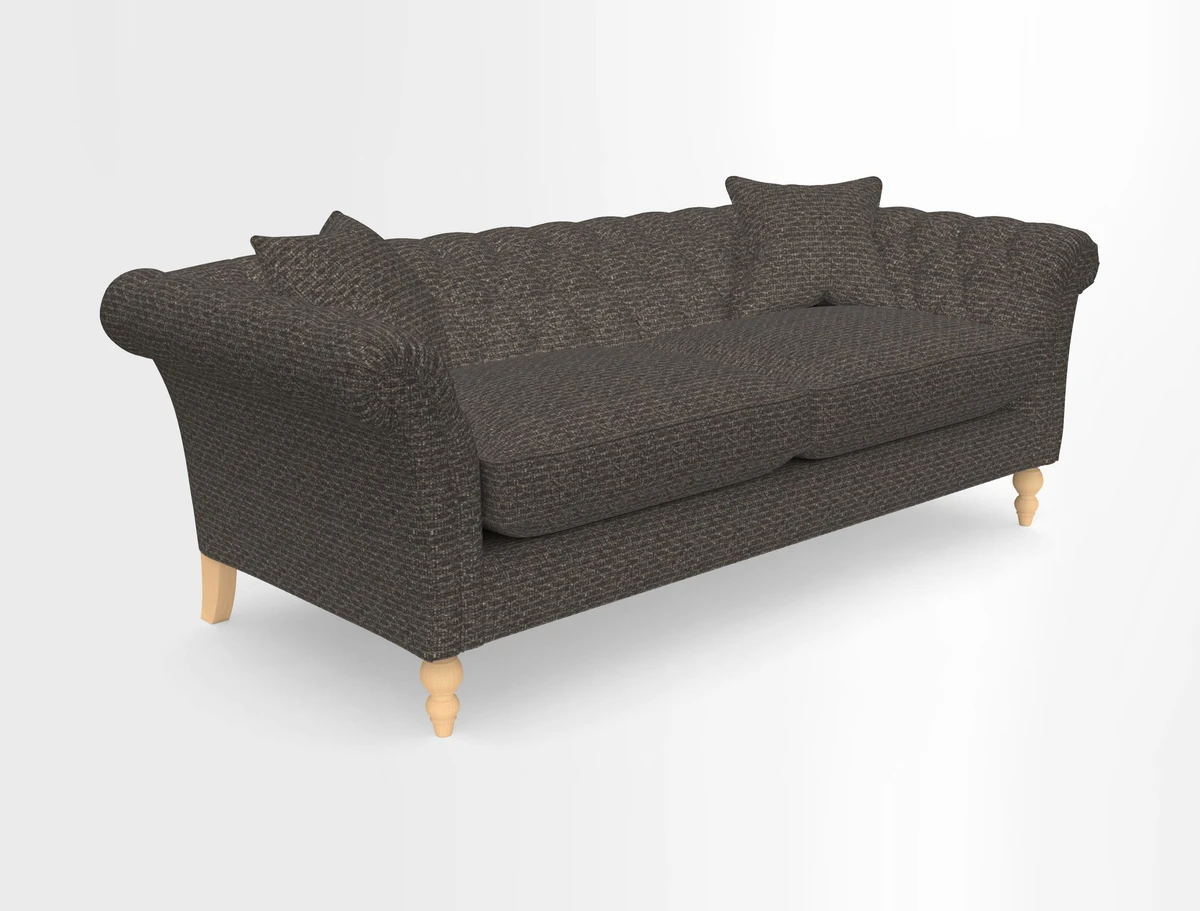 Sudbury 3 Seater Sofa in Linwood Omega Velvet Cognac