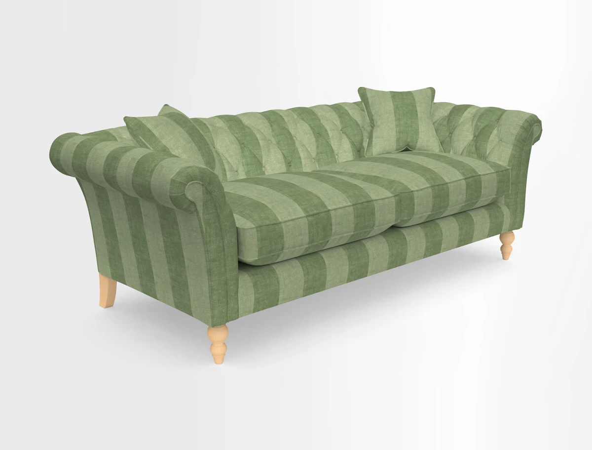 Sudbury 3 Seater Sofa in Linwood Omega Velvet Cognac