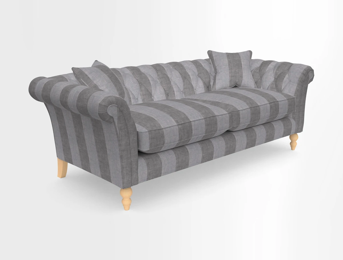 Sudbury 3 Seater Sofa in Linwood Omega Velvet Cognac