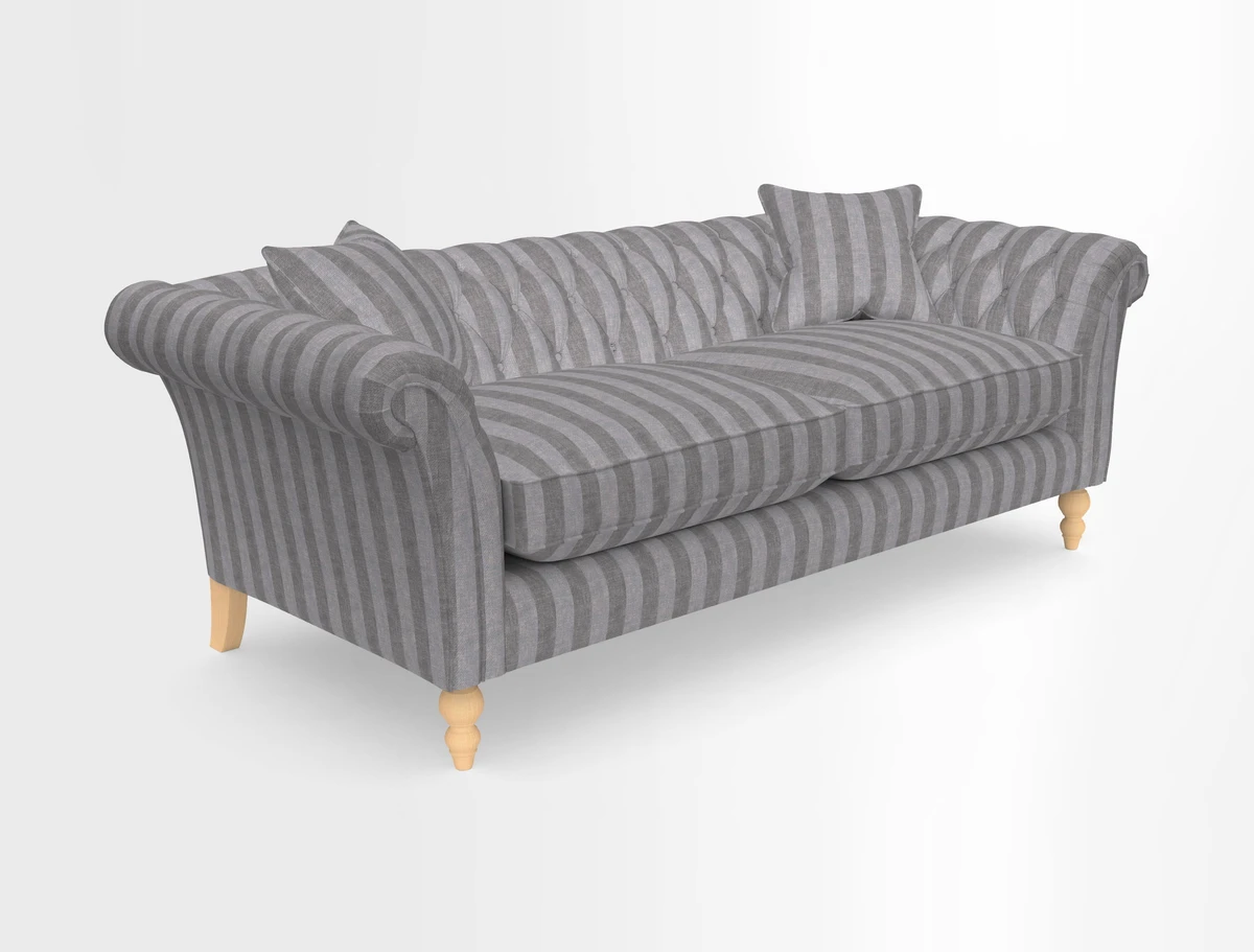 Sudbury 3 Seater Sofa in Linwood Omega Velvet Cognac