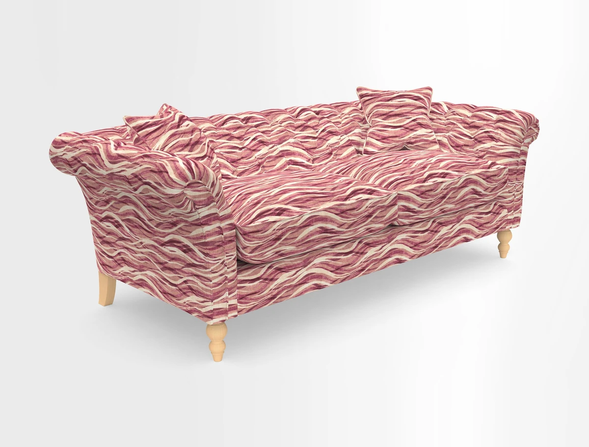Sudbury 3 Seater Sofa in Linwood Omega Velvet Cognac