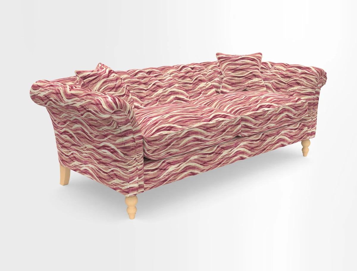 Sudbury 3 Seater Sofa in Linwood Omega Velvet Cognac
