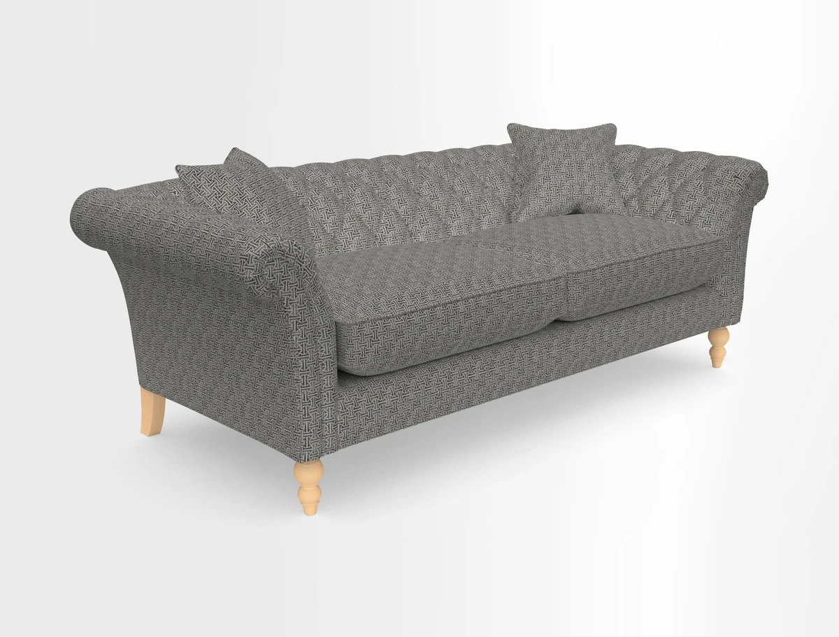 Sudbury 3 Seater Sofa in Linwood Omega Velvet Cognac