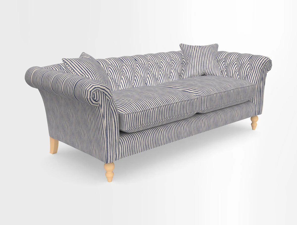 Sudbury 3 Seater Sofa in Linwood Omega Velvet Cognac