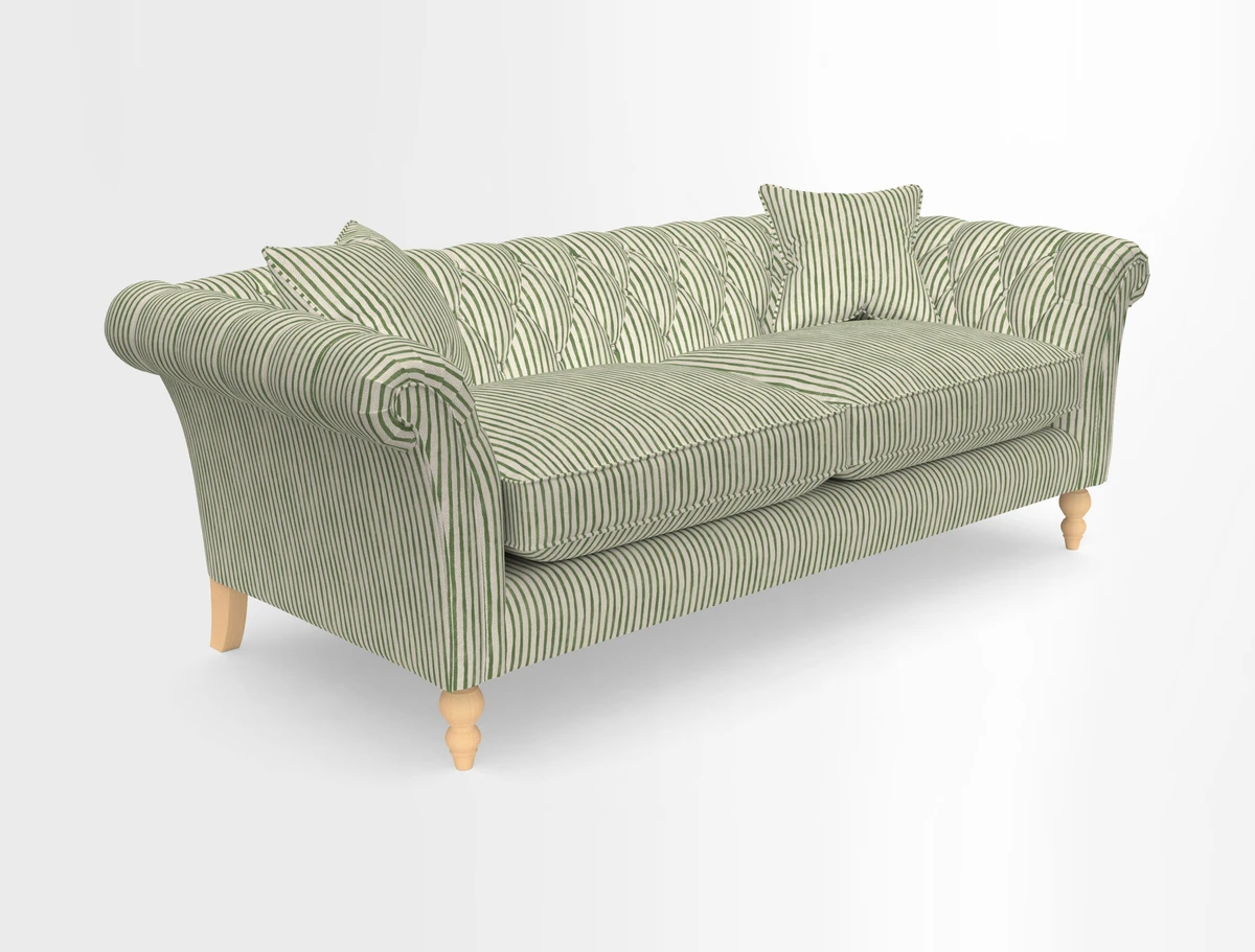 Sudbury 3 Seater Sofa in Linwood Omega Velvet Cognac