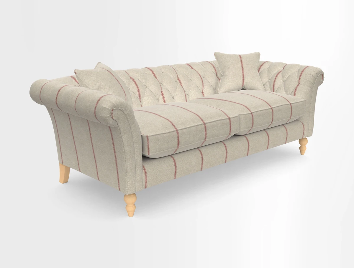 Sudbury 3 Seater Sofa in Linwood Omega Velvet Cognac