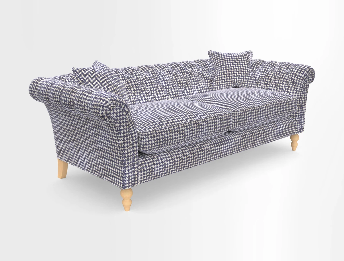 Sudbury 3 Seater Sofa in Linwood Omega Velvet Cognac