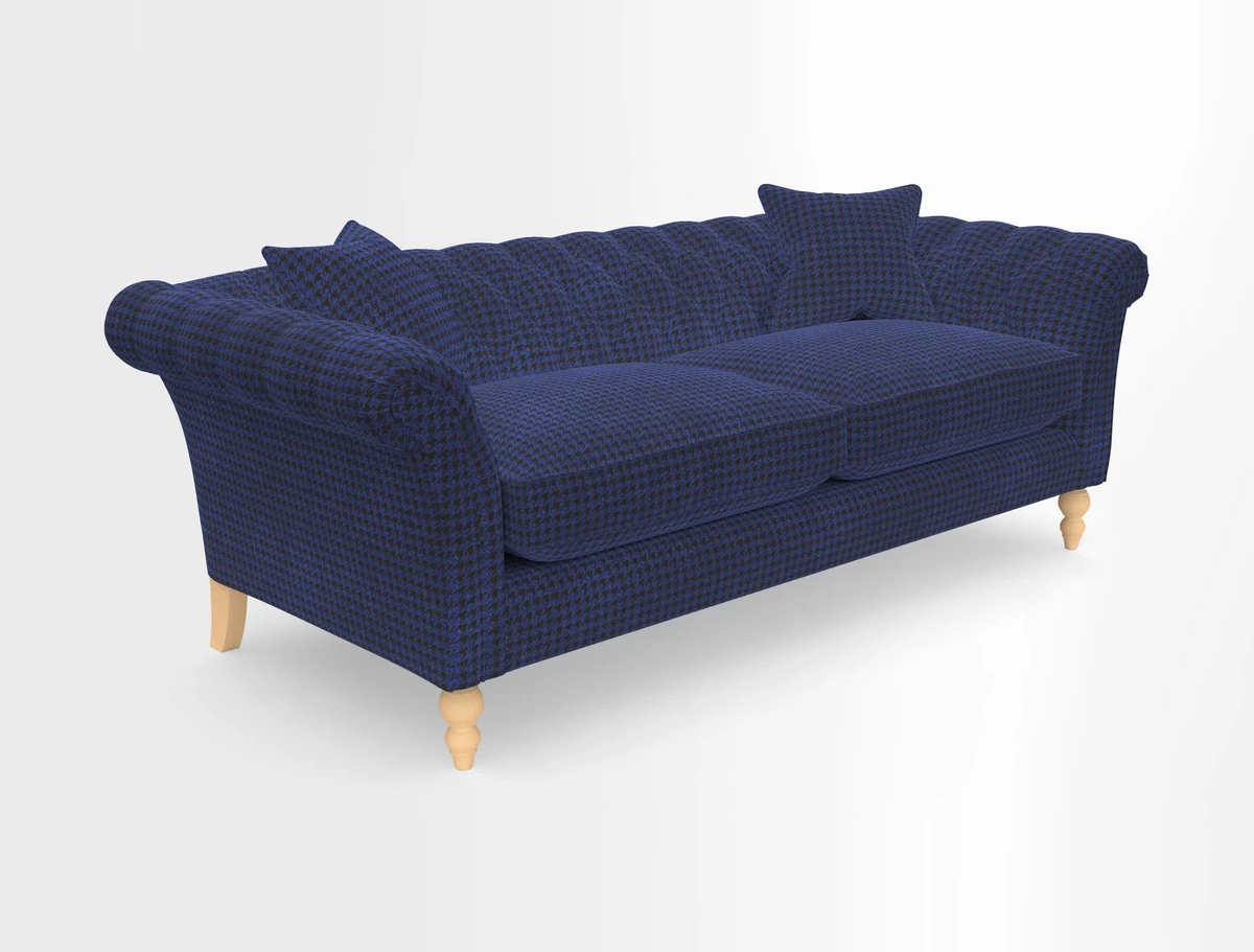 Sudbury 3 Seater Sofa in Linwood Omega Velvet Cognac