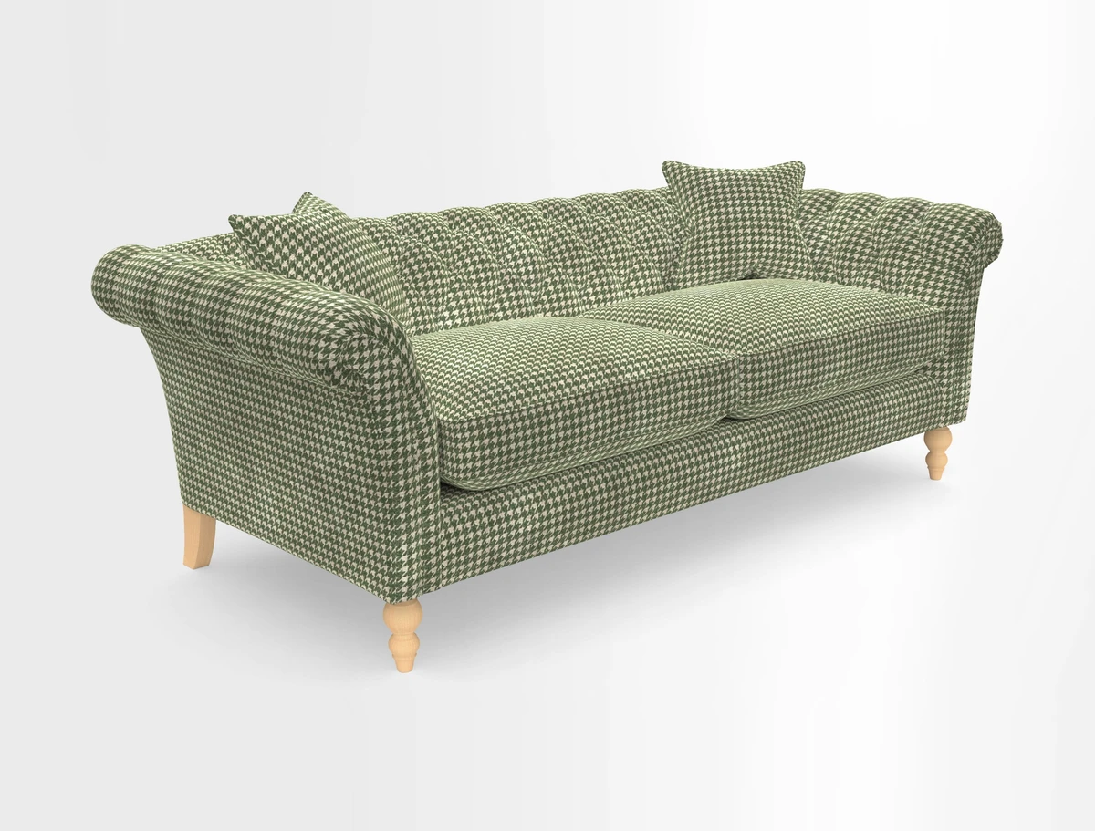 Sudbury 3 Seater Sofa in Linwood Omega Velvet Cognac