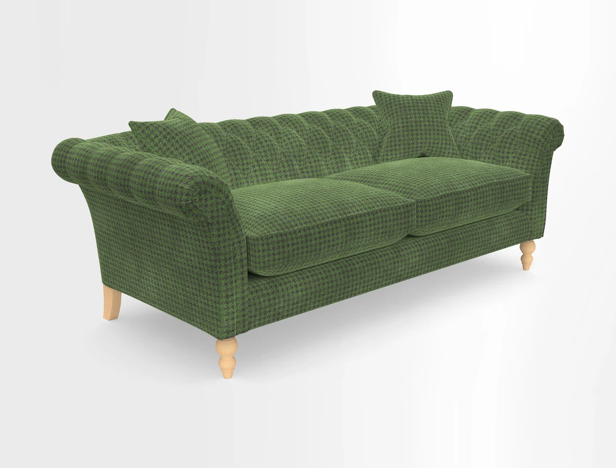 Sudbury 3 Seater Sofa in Linwood Omega Velvet Cognac