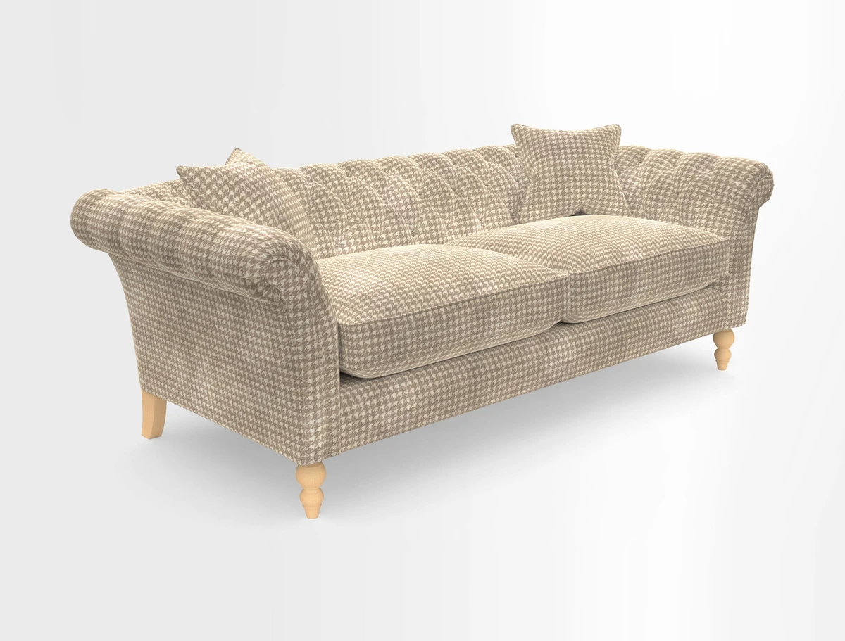 Sudbury 3 Seater Sofa in Linwood Omega Velvet Cognac