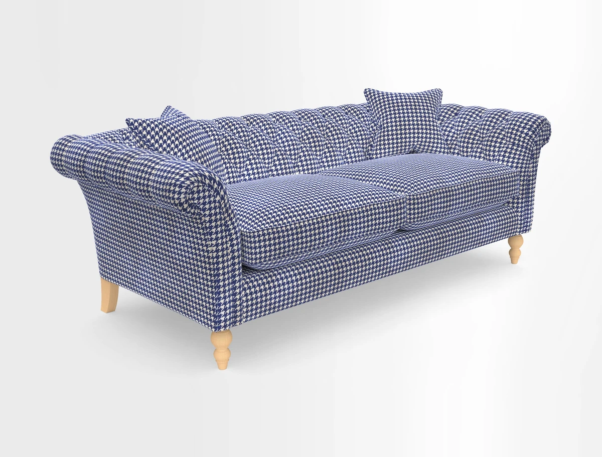 Sudbury 3 Seater Sofa in Linwood Omega Velvet Cognac