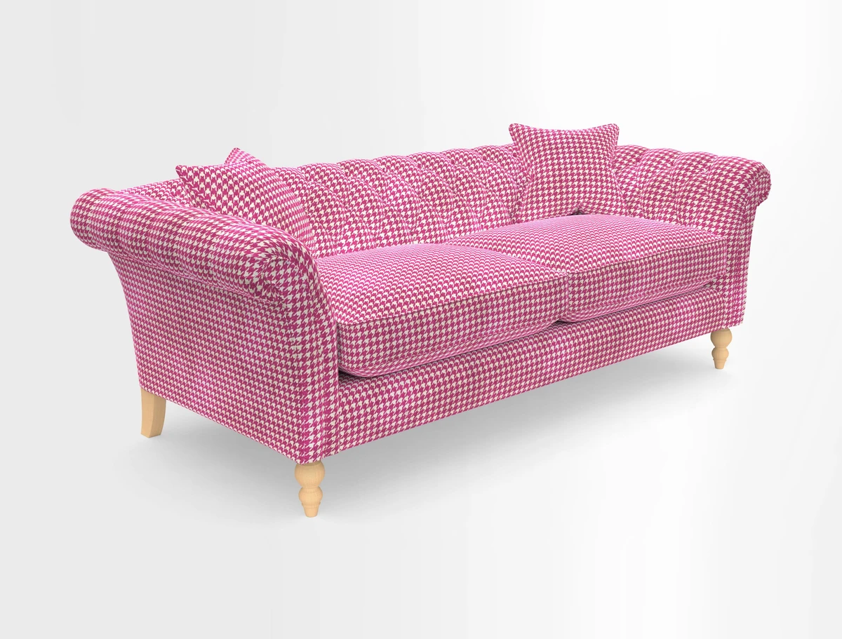Sudbury 3 Seater Sofa in Linwood Omega Velvet Cognac