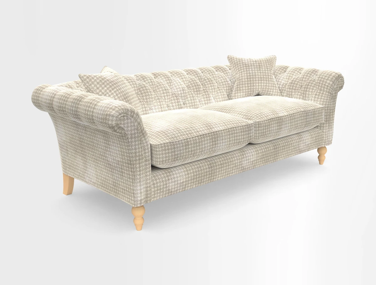 Sudbury 3 Seater Sofa in Linwood Omega Velvet Cognac
