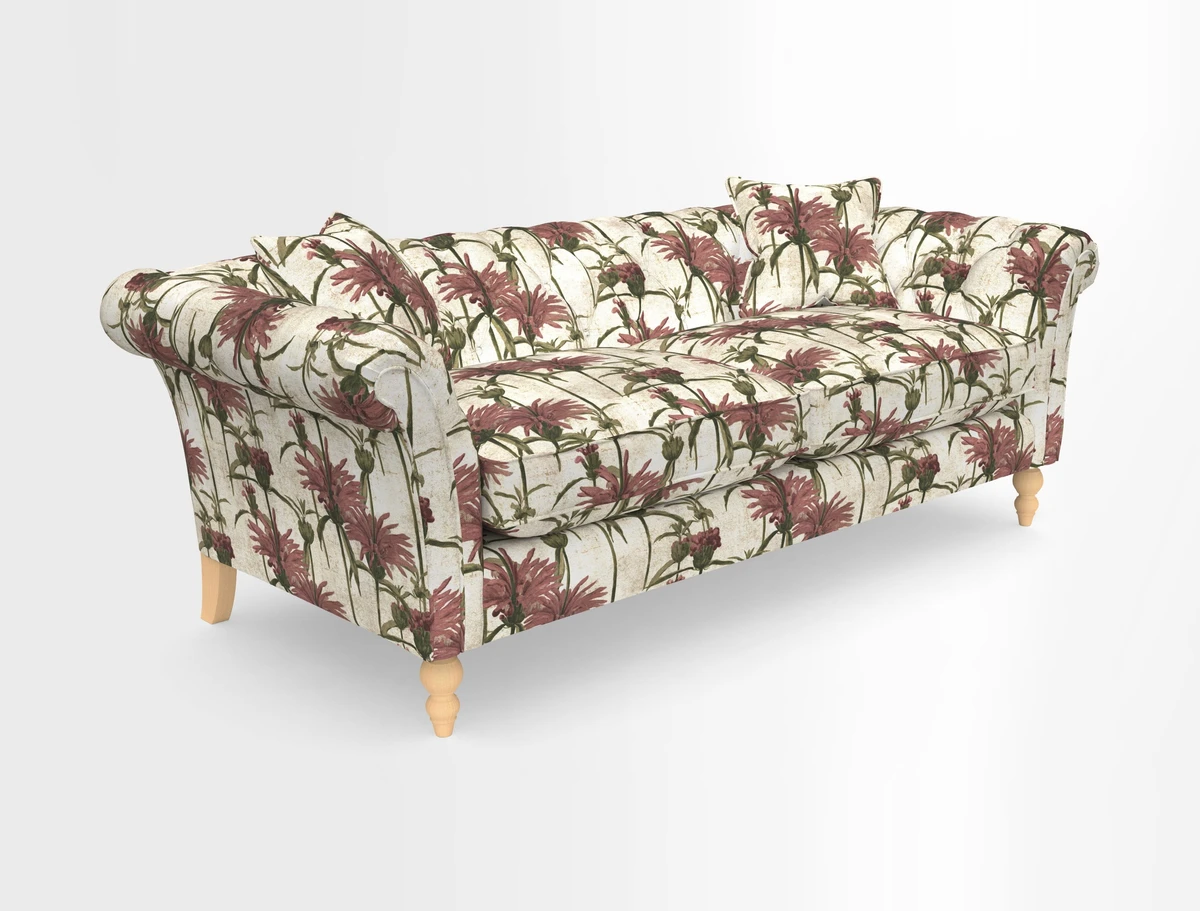 Sudbury 3 Seater Sofa in Linwood Omega Velvet Cognac