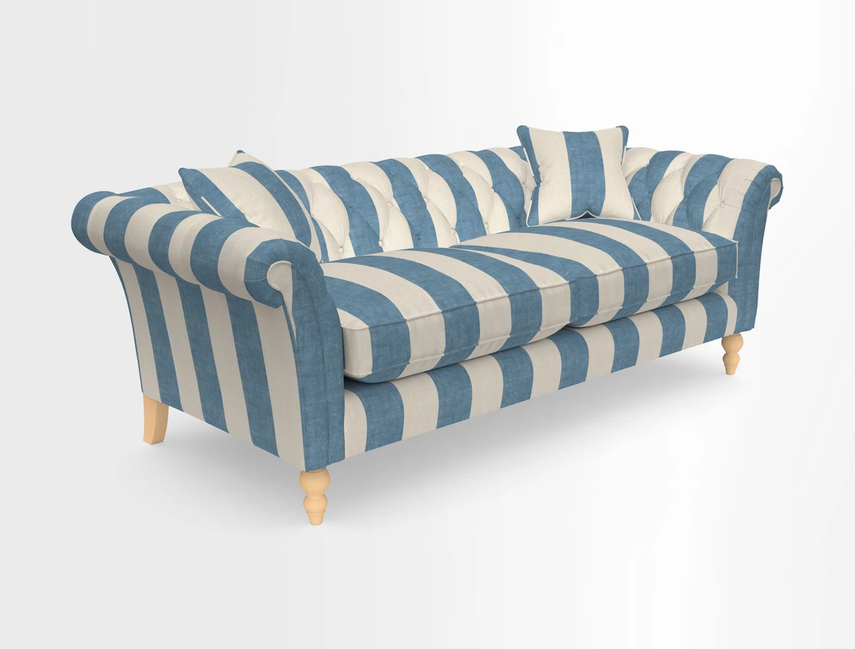 Sudbury 3 Seater Sofa in Linwood Omega Velvet Cognac