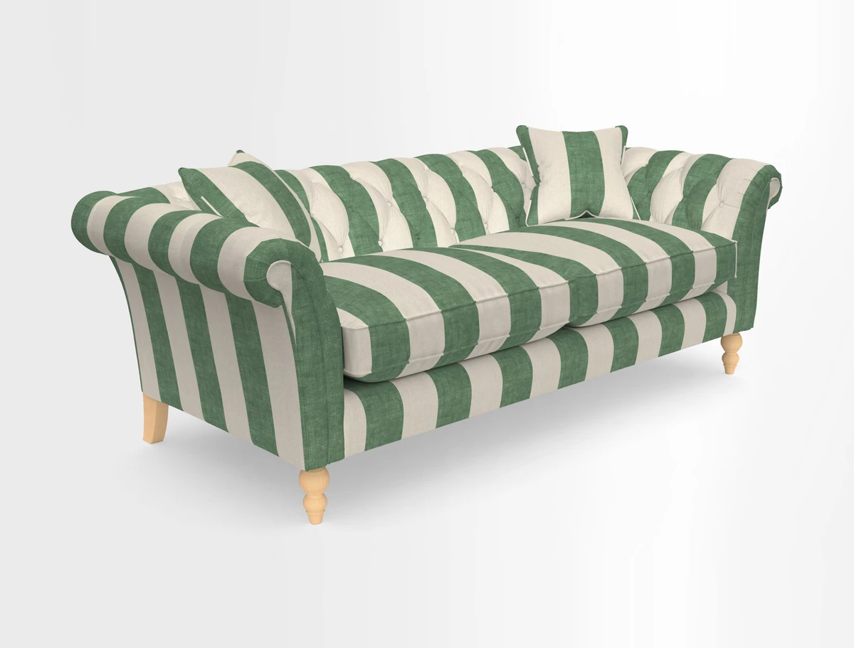 Sudbury 3 Seater Sofa in Linwood Omega Velvet Cognac