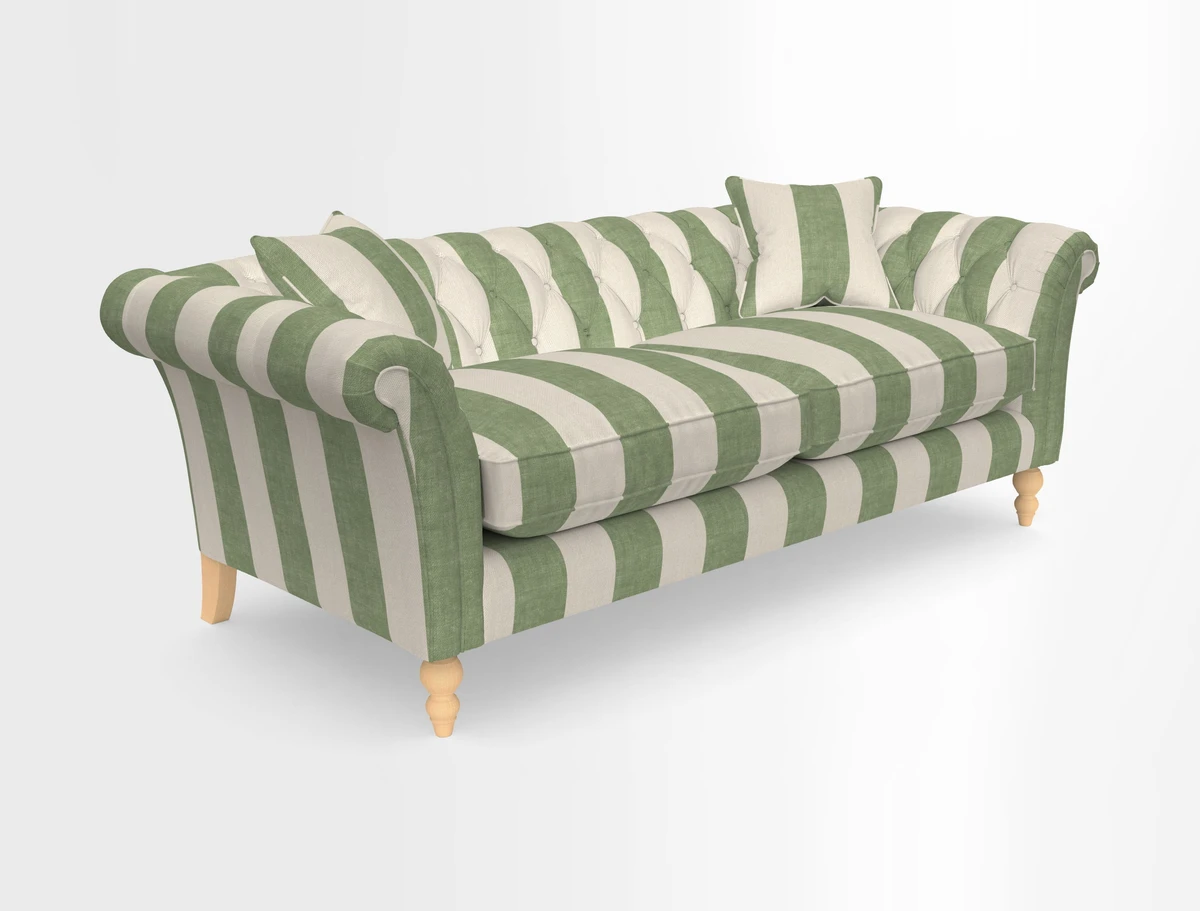 Sudbury 3 Seater Sofa in Linwood Omega Velvet Cognac
