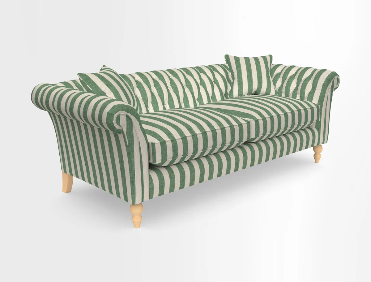 Sudbury 3 Seater Sofa in Linwood Omega Velvet Cognac
