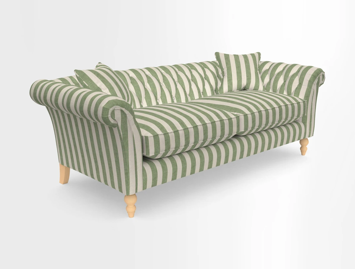 Sudbury 3 Seater Sofa in Linwood Omega Velvet Cognac