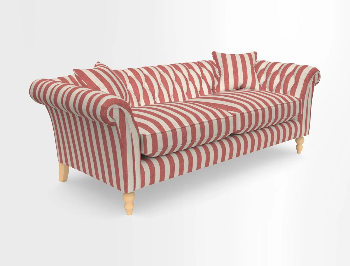 Sudbury 3 Seater Sofa in Linwood Omega Velvet Cognac