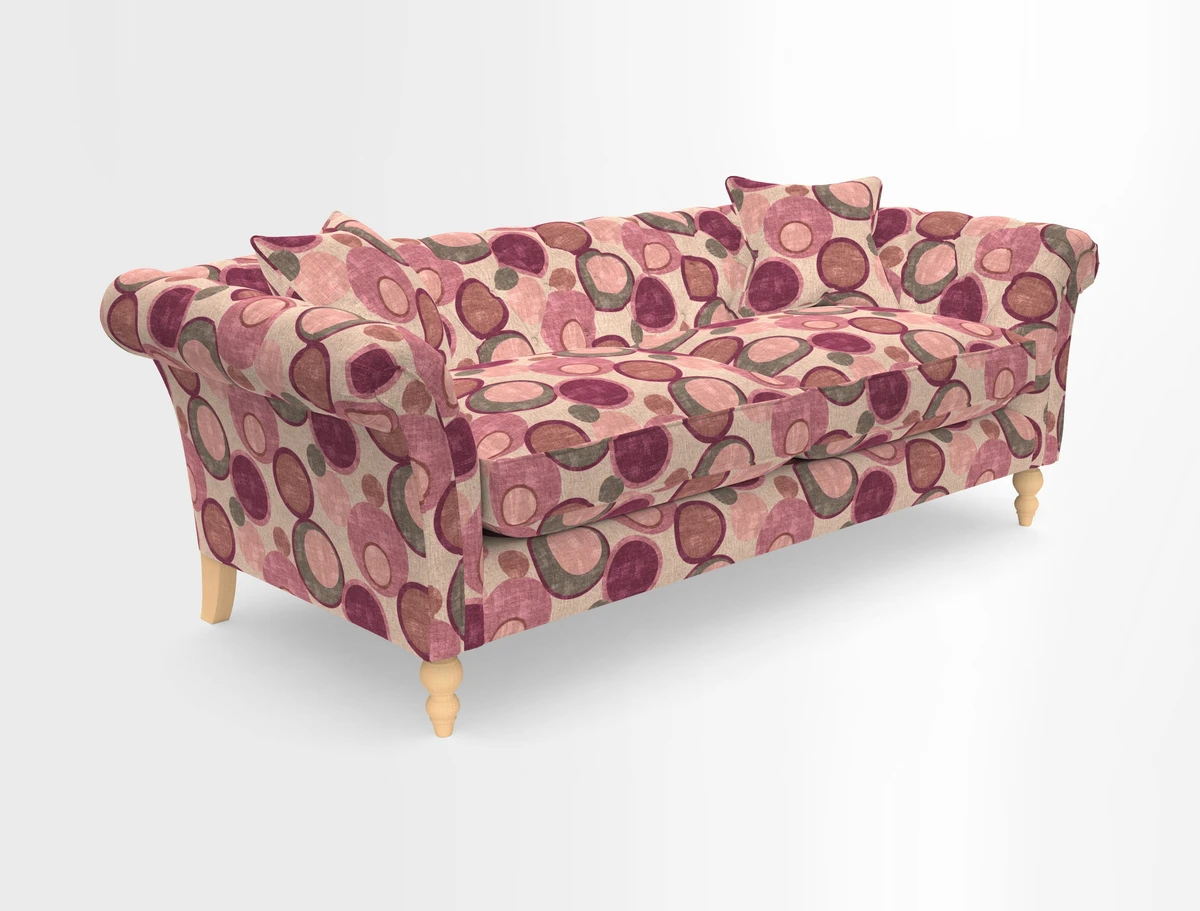 Sudbury 3 Seater Sofa in Linwood Omega Velvet Cognac