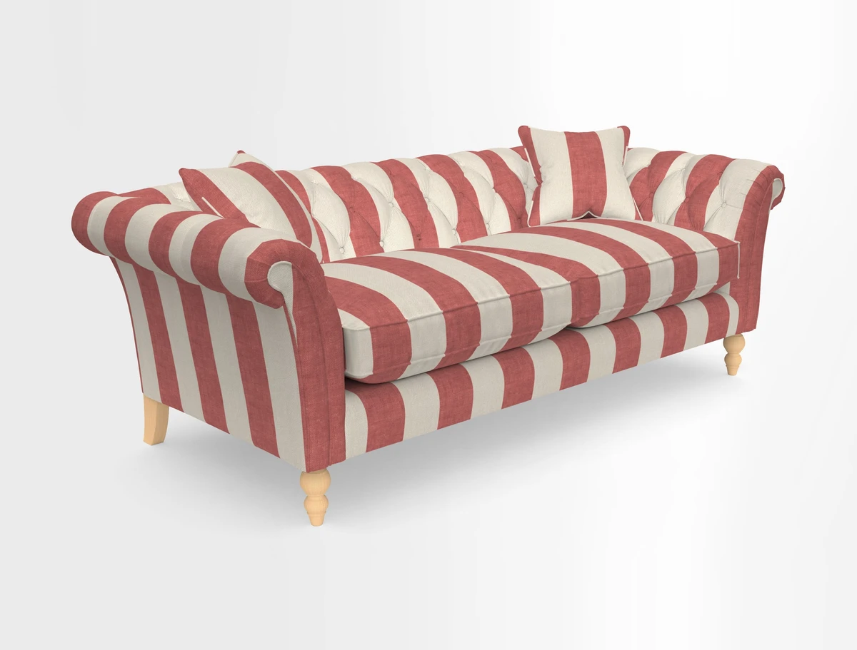 Sudbury 3 Seater Sofa in Linwood Omega Velvet Cognac