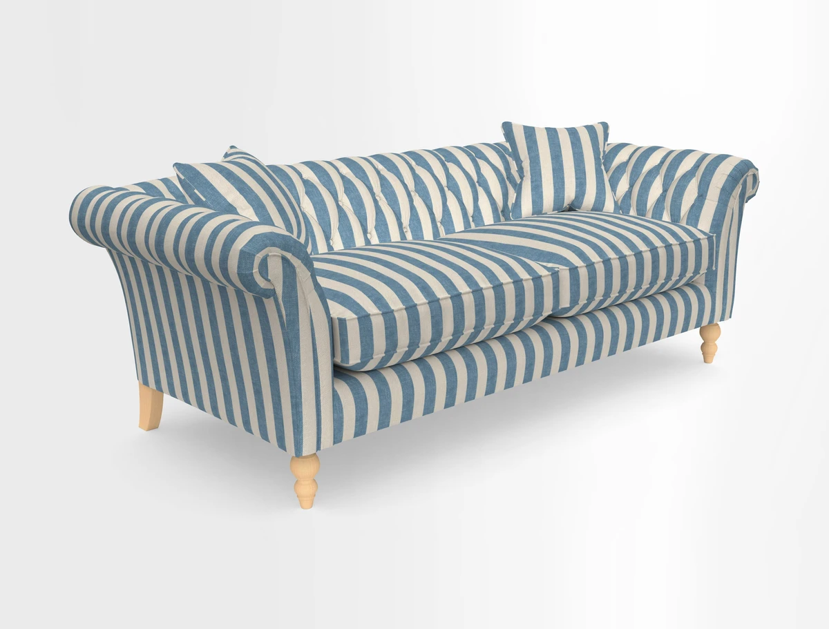 Sudbury 3 Seater Sofa in Linwood Omega Velvet Cognac
