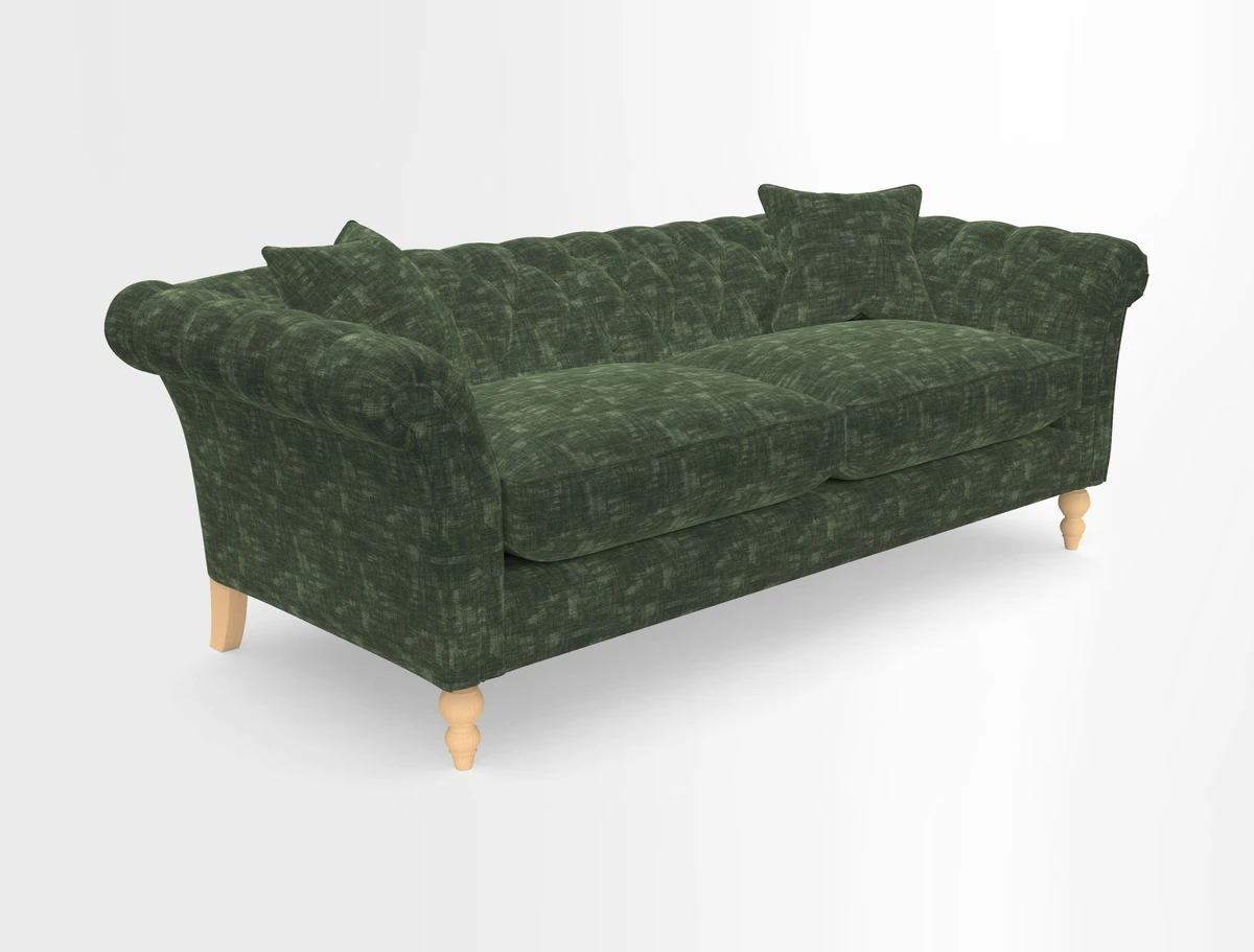 Sudbury 3 Seater Sofa in Linwood Omega Velvet Cognac
