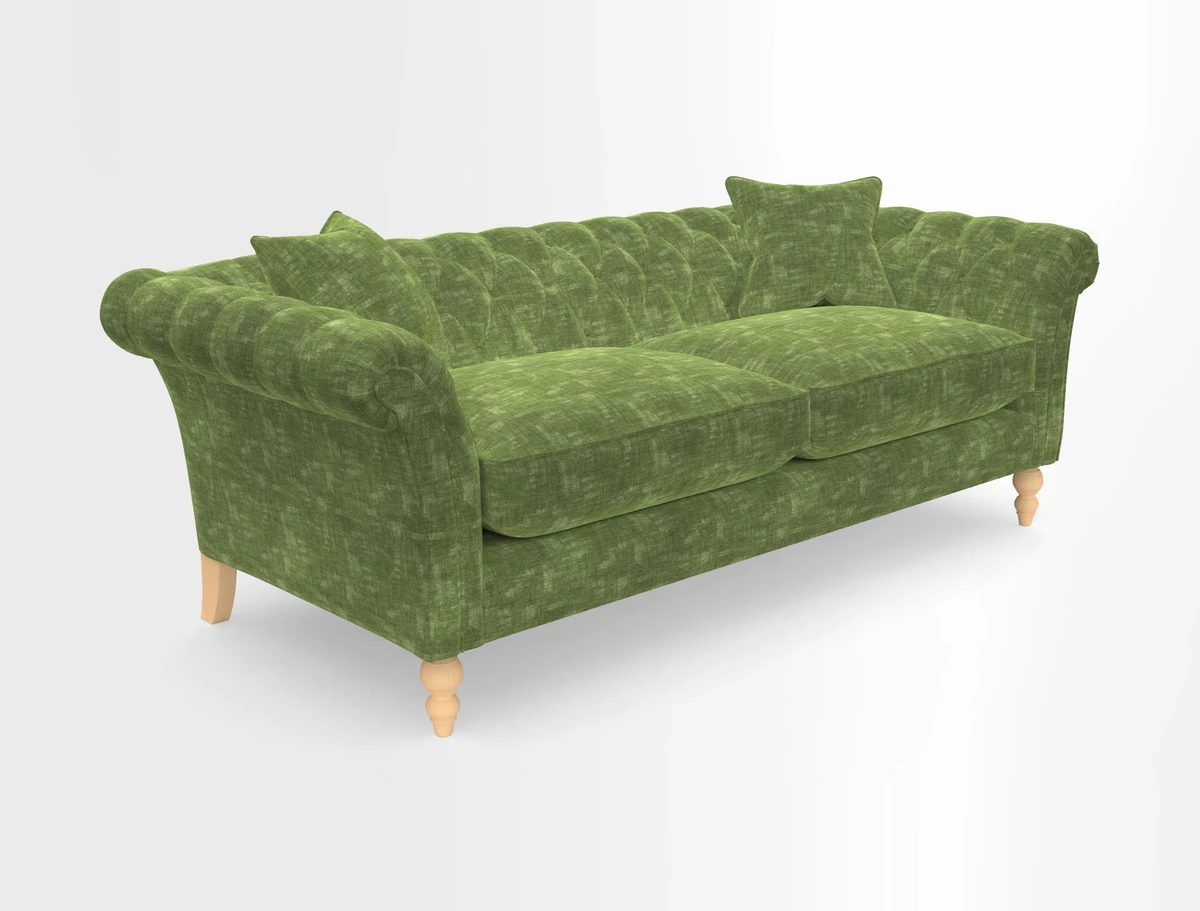 Sudbury 3 Seater Sofa in Linwood Omega Velvet Cognac