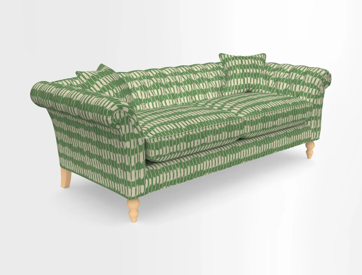 Sudbury 3 Seater Sofa in Linwood Omega Velvet Cognac