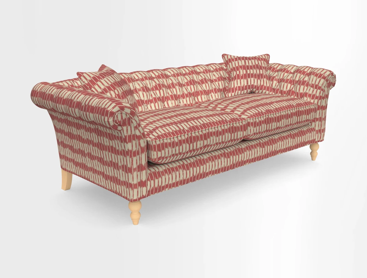 Sudbury 3 Seater Sofa in Linwood Omega Velvet Cognac