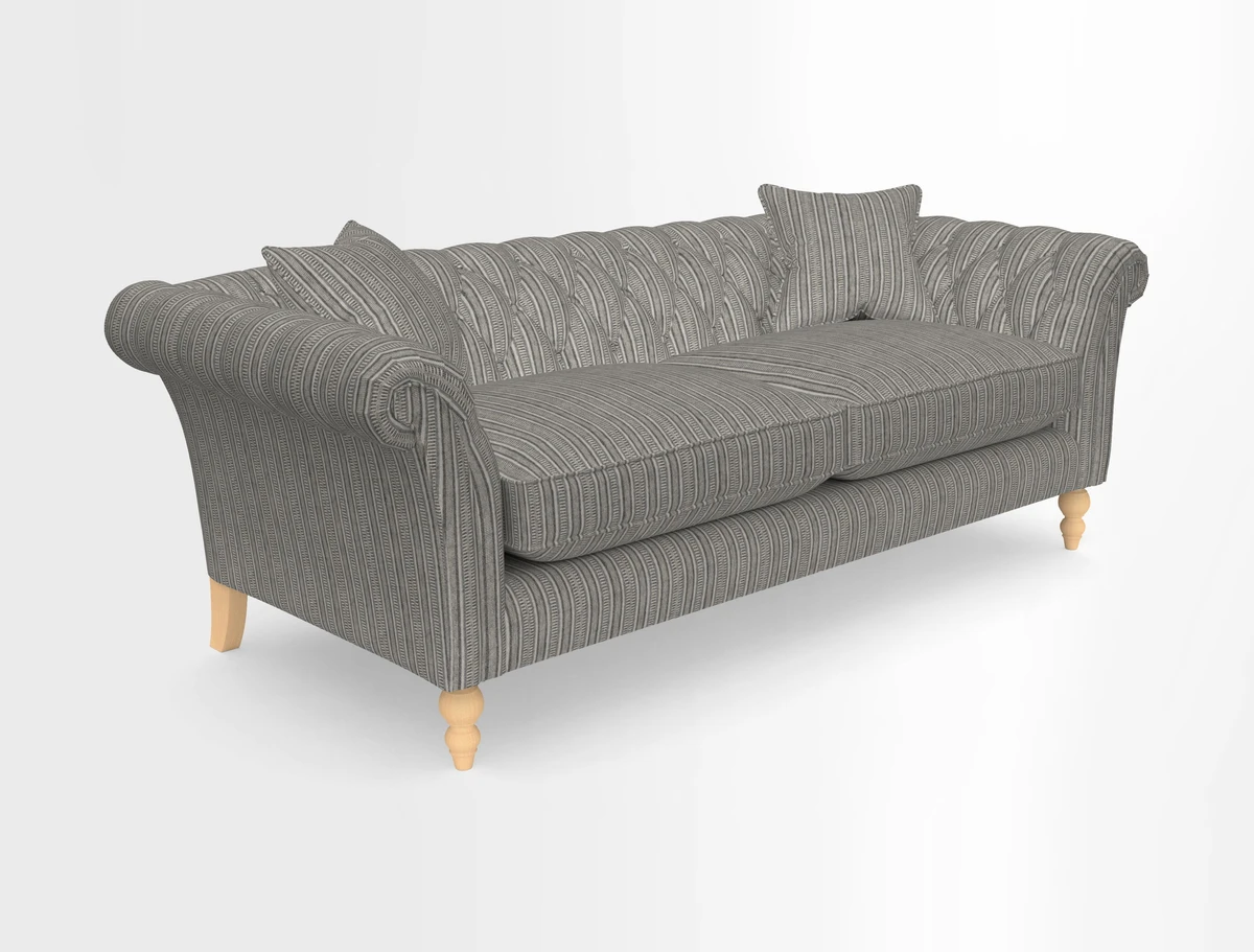 Sudbury 3 Seater Sofa in Linwood Omega Velvet Cognac