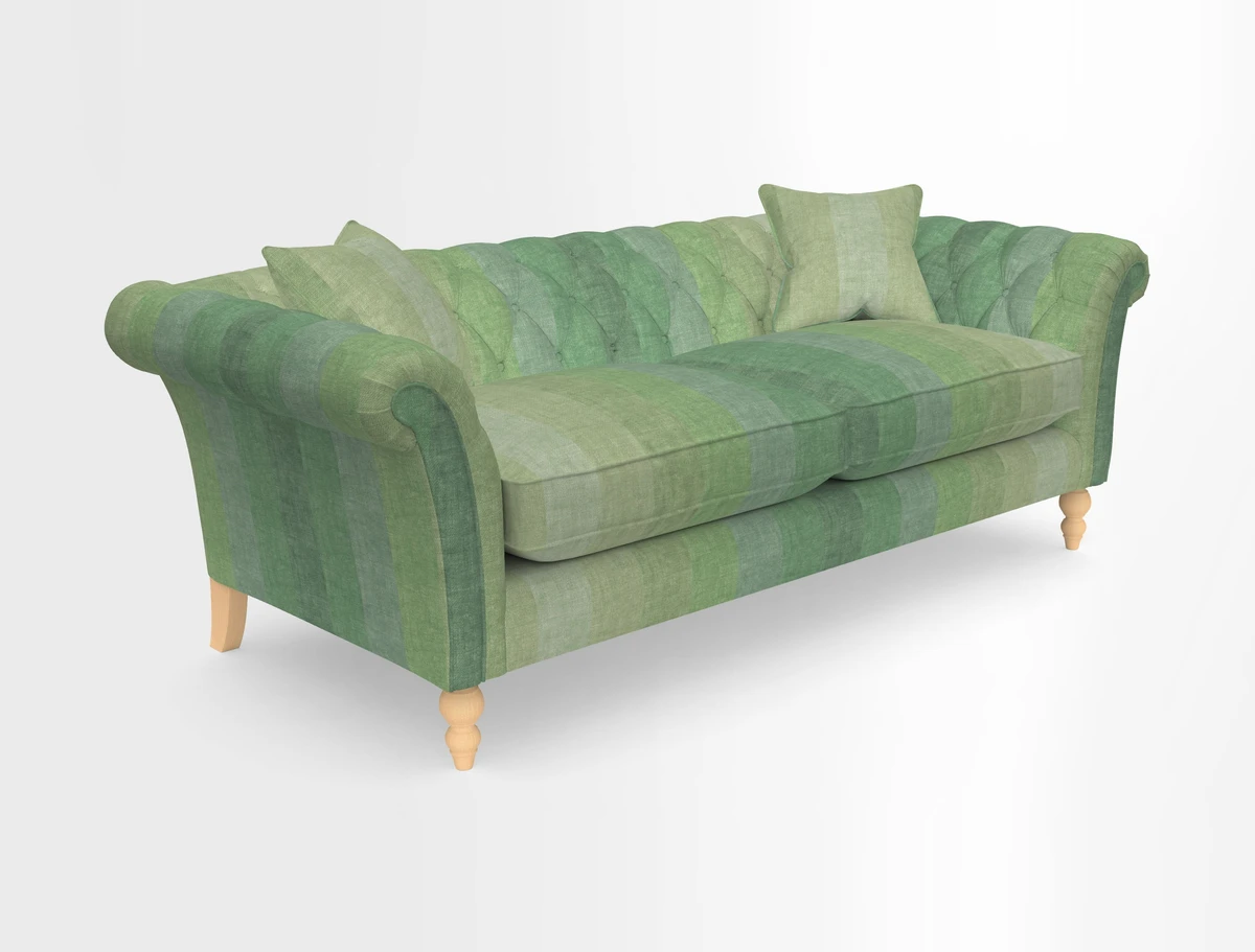 Sudbury 3 Seater Sofa in Linwood Omega Velvet Cognac