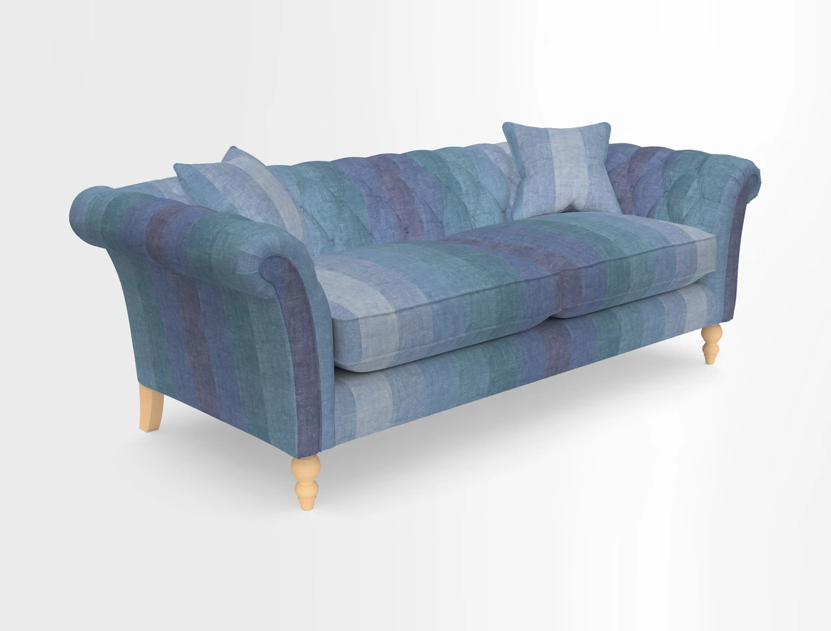 Sudbury 3 Seater Sofa in Linwood Omega Velvet Cognac