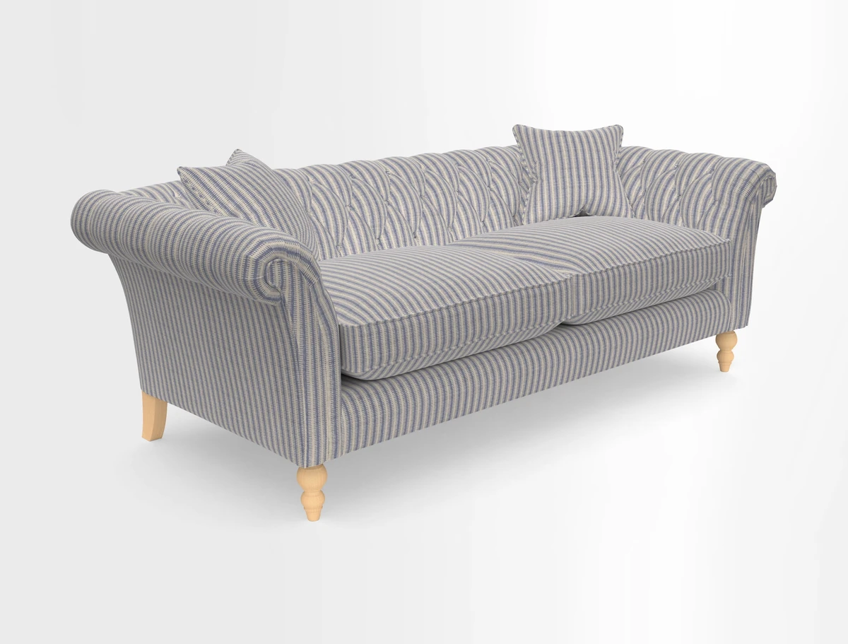 Sudbury 3 Seater Sofa in Linwood Omega Velvet Cognac