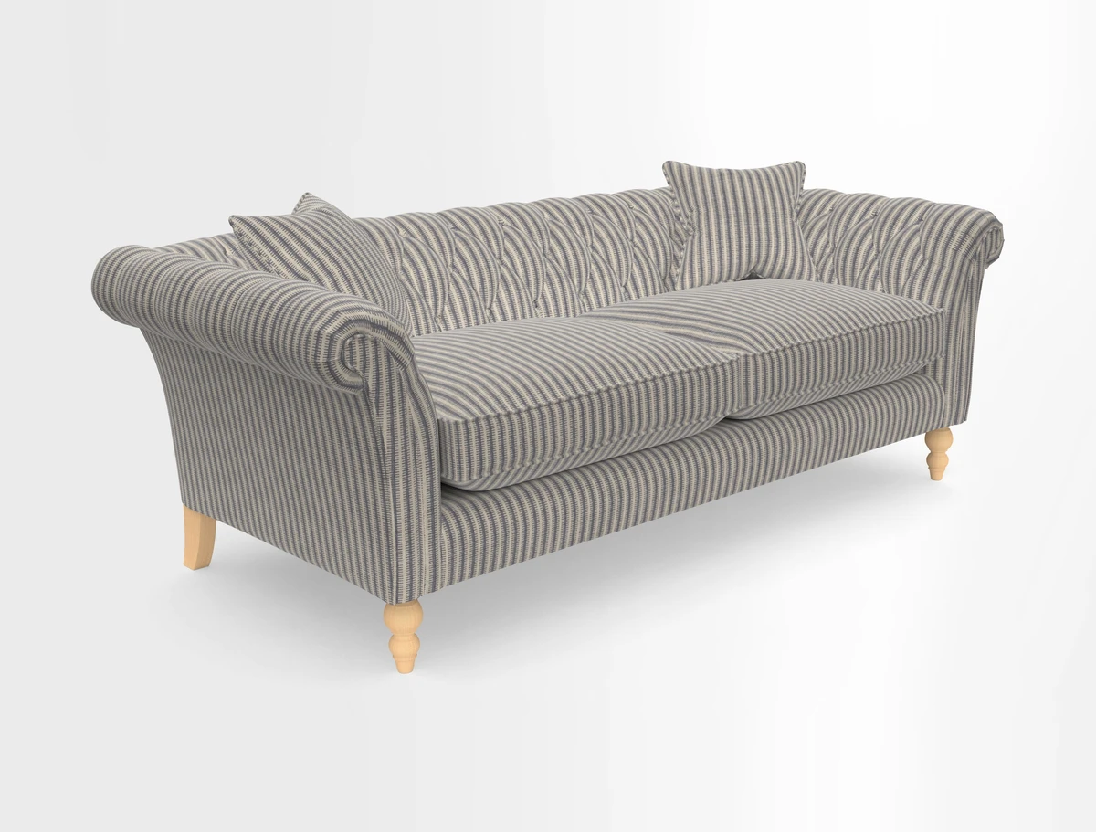 Sudbury 3 Seater Sofa in Linwood Omega Velvet Cognac