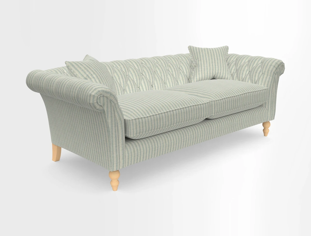 Sudbury 3 Seater Sofa in Linwood Omega Velvet Cognac