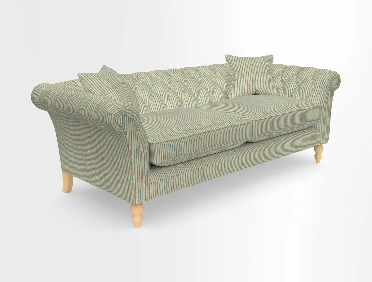 Sudbury 3 Seater Sofa in Linwood Omega Velvet Cognac