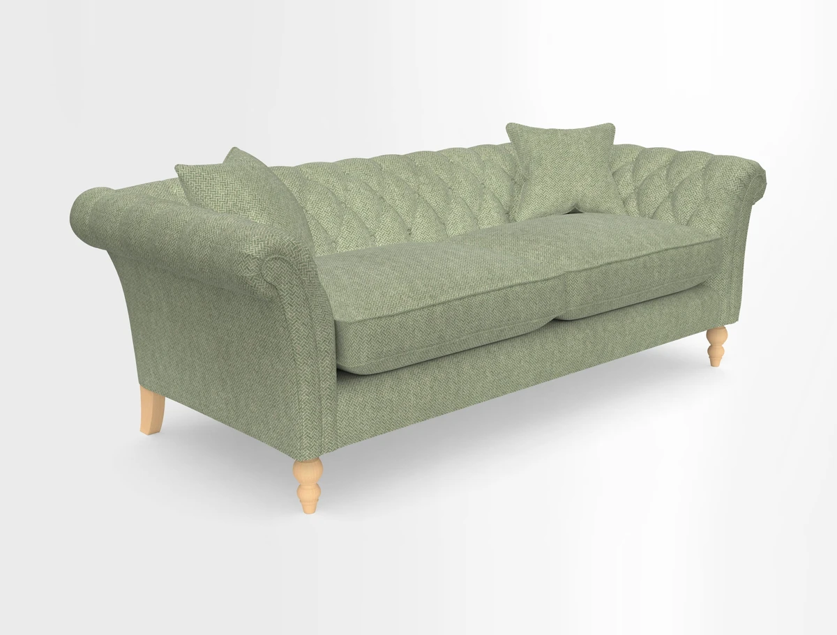 Sudbury 3 Seater Sofa in Linwood Omega Velvet Cognac